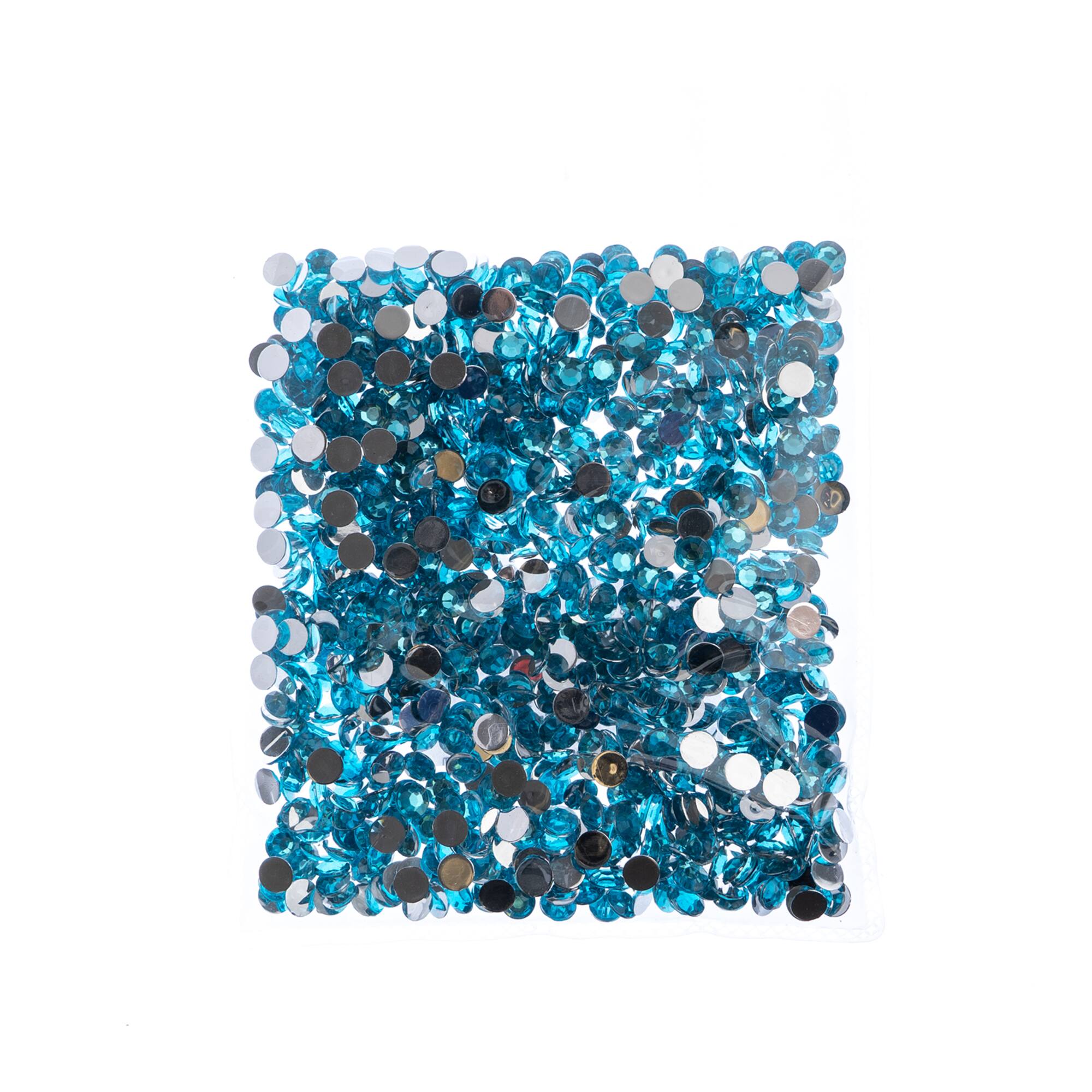 John Bead 6mm Acrylic Round Flat Back Rhinestones, 1,000ct